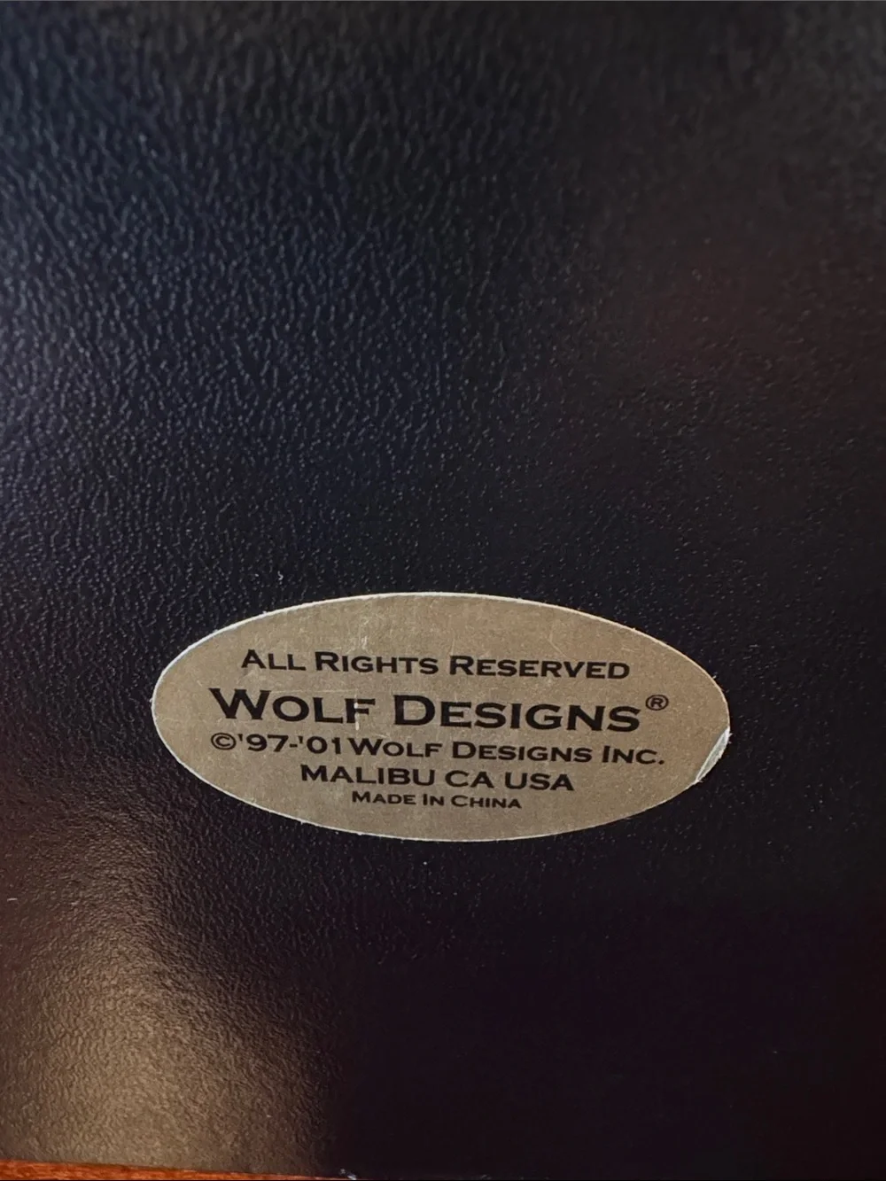WOLF DESIGNS Brown Faux Croc Jewelry Box with Top Handle